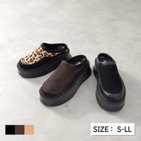 【2026AW】 【S-LL】 スエードコンビ厚底ファーサボシューズ/WX6660