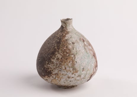 自然釉一輪挿　Single-Flower Vase with Natural Ash Glaze　F7_25