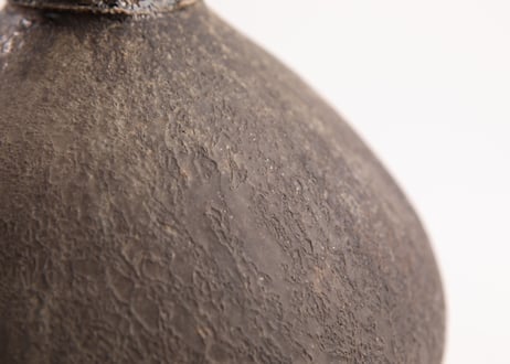 自然釉窯変花入　Kiln-Transformed Flower Vessel with Natural Ash Glaze　F7_56