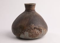 自然釉窯変花入　Kiln-Transformed Flower Vessel with Natural Ash Glaze　F7_56