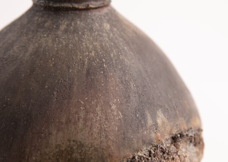 自然釉窯変花入　Kiln-Transformed Flower Vessel with Natural Ash Glaze　F7_56