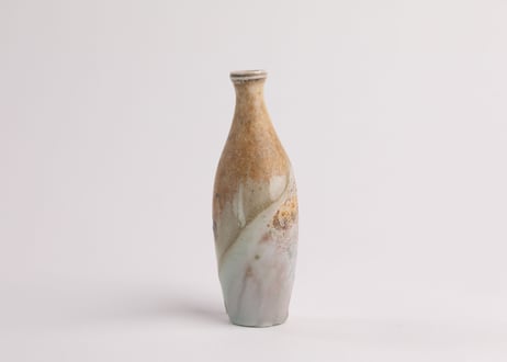 自然釉窯変一輪挿　Natural ash glaze kiln-change single-flower vase　R8-220