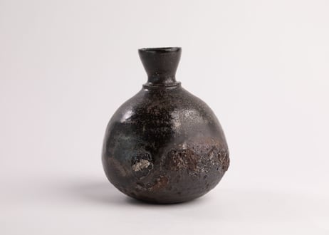 自然釉花入　Natural Ash-Glazed Flower Vessel　F7_30