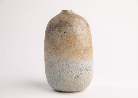 窯変扁花入　Flattened Kiln-Transformed Flower Vessel　F7_17