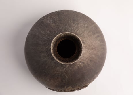 自然釉窯変花入　Kiln-Transformed Flower Vessel with Natural Ash Glaze　F7_56