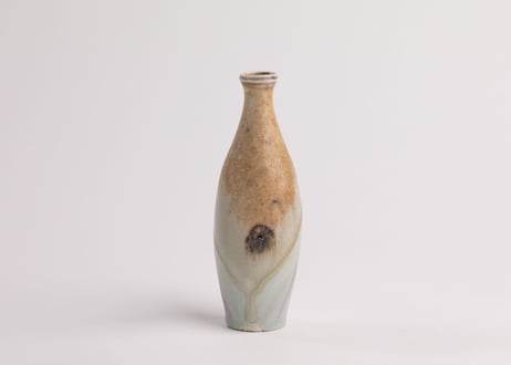 自然釉窯変一輪挿　Natural ash glaze kiln-change single-flower vase　R8-220