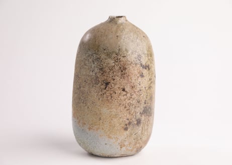窯変扁花入　Flattened Kiln-Transformed Flower Vessel　F7_17