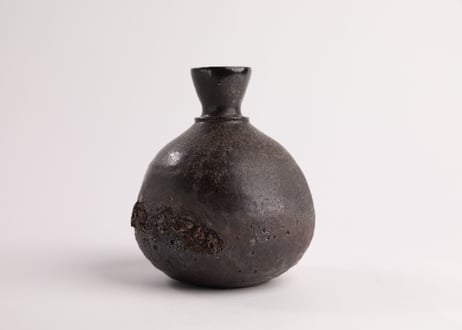 自然釉花入　Natural Ash-Glazed Flower Vessel　F7_30