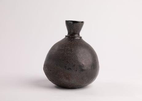 自然釉花入　Natural Ash-Glazed Flower Vessel　F7_30