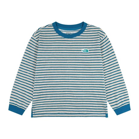 ザ・ノースフェイス K'S PLAYON STRIPE SLEEVE TEE キッズ プレイオン ストライプ スリーブ Tシャツ Light Yellow THE NORTH FACE Tシャツ
