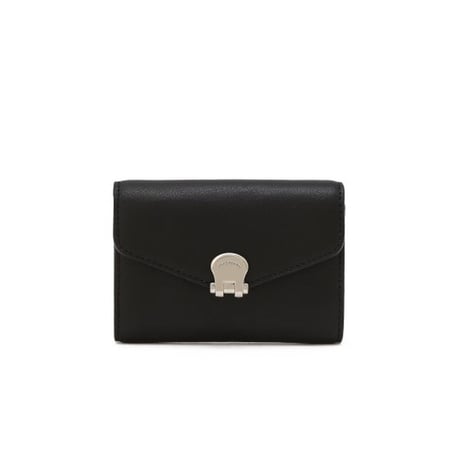 ジルスチュアート クラスプ 三つ折り ウォレット Black JILL STUART 財布
