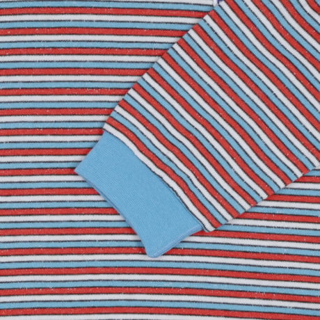 ザ・ノースフェイス K'S PLAYON STRIPE SLEEVE TEE キッズ プレイオン ストライプ スリーブ Tシャツ Spicy Orange THE NORTH FACE Tシャツ