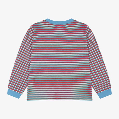 ザ・ノースフェイス K'S PLAYON STRIPE SLEEVE TEE キッズ プレイオン ストライプ スリーブ Tシャツ Spicy Orange THE NORTH FACE Tシャツ