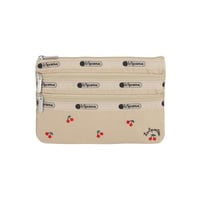 レスポートサック 3 ZIP COSMETIC POUCH CHERRY EMBROIDERY 7158 HF98 lesportsac ポーチ