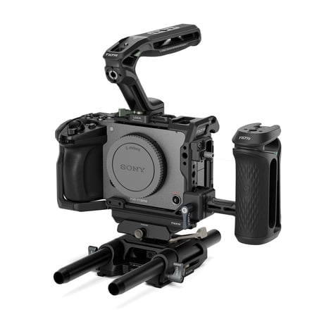 ソニー FX5用フル/ハーフ対応カメラケージ プロキット (TA-T108-C-B)  [トップ・サイドハンドル/ベースプレート付属]