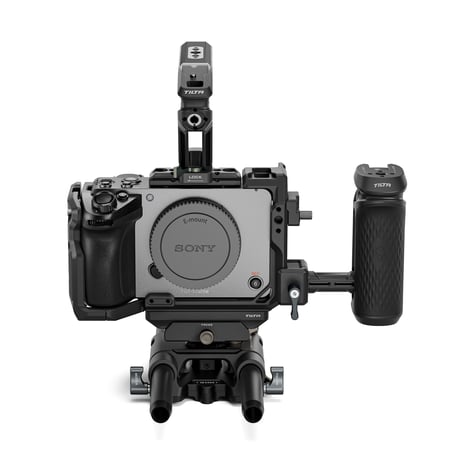 ソニー FX5用フル/ハーフ対応カメラケージ プロキット (TA-T108-C-B)  [トップ・サイドハンドル/ベースプレート付属]