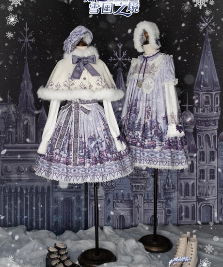 「雪国へようこそ！」ファー付きミニケープ、カーディガン【9/28まで】ロリータ