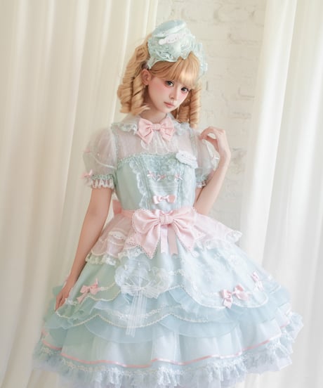 「花箱×サンリオ」シナモンオーシャン 無地ワンピース【10/10まで】ロリータ