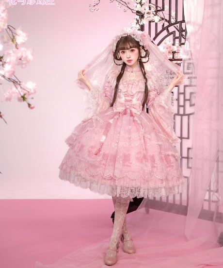 「花箱×サンリオ第4弾」桃花 マイメロ中華風長袖ワンピース【11/5まで】ロリータ