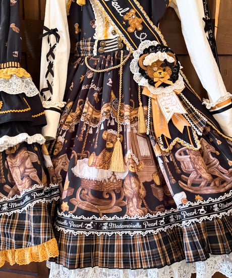 「Antique Bear」柄付きワンピース【9/10まで】ロリータ