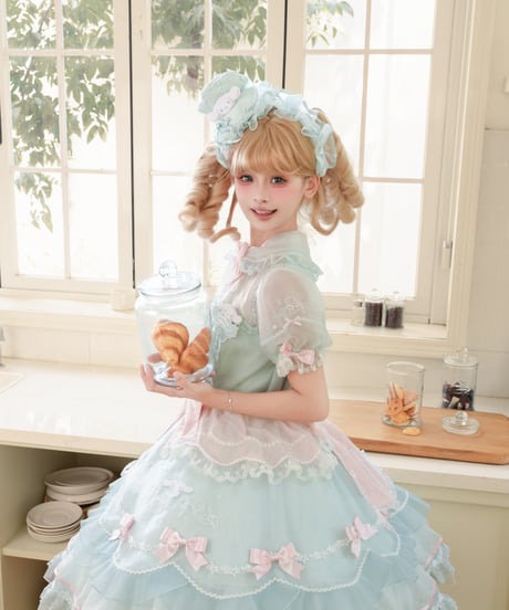 「花箱×サンリオ」シナモンオーシャン 無地ワンピース【10/10まで】ロリータ
