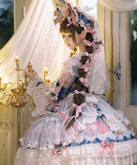 「Porcelain Strawberry」ドレス、ボンネット、他【11/13まで】ロリータ
