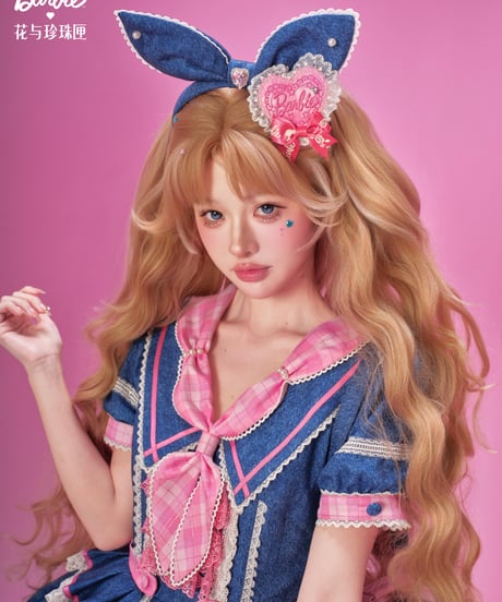 「花箱×Barbieコラボ」デニムワンピース【9/20まで】ロリータ