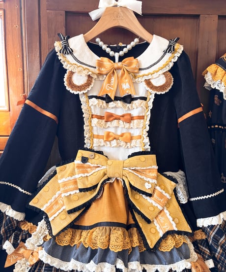 「Antique Bear」無地ワンピース【9/10まで】ロリータ