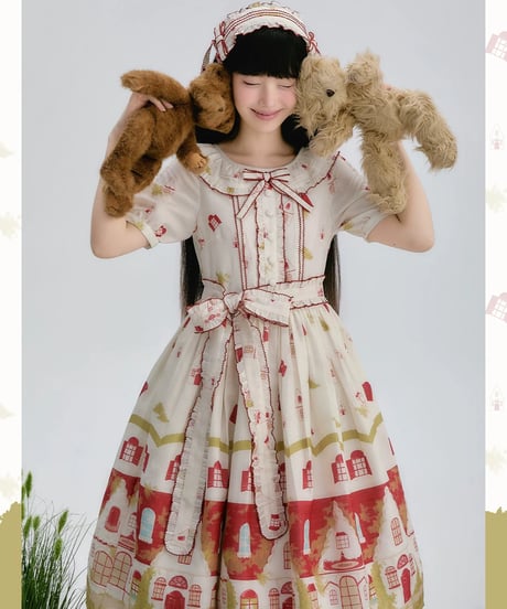 「Red House」ワンピース、ヘッドドレス【8/10まで】ロリータ