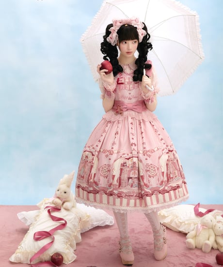 「Puppet Show」ジャンパースカート（ダークピンク）【9/3まで】ロリータ