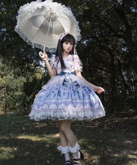 「To The Rain」柄付きワンピース【8/18まで】ロリータ
