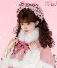 「雪国へようこそ！」ファー付きヘッドドレス、リボンバレッタ、ベレー帽【9/28まで】ロリータ
