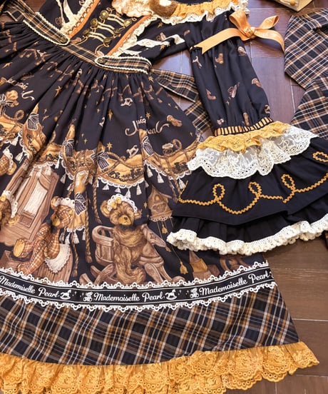「Antique Bear」柄付きワンピース【9/10まで】ロリータ