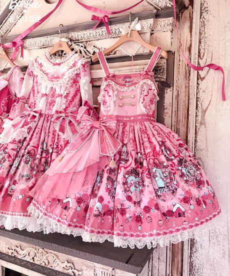 「花箱×Barbieコラボ」くるみ割り人形刺繍ジャンパースカート【9/20まで】ロリータ