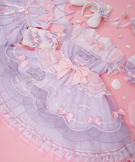 「花箱×サンリオ」シナモンオーシャン 無地ワンピース【10/10まで】ロリータ