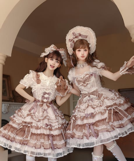 「ストライプ乙女」ハートワンピース 【8/5まで】ロリータ