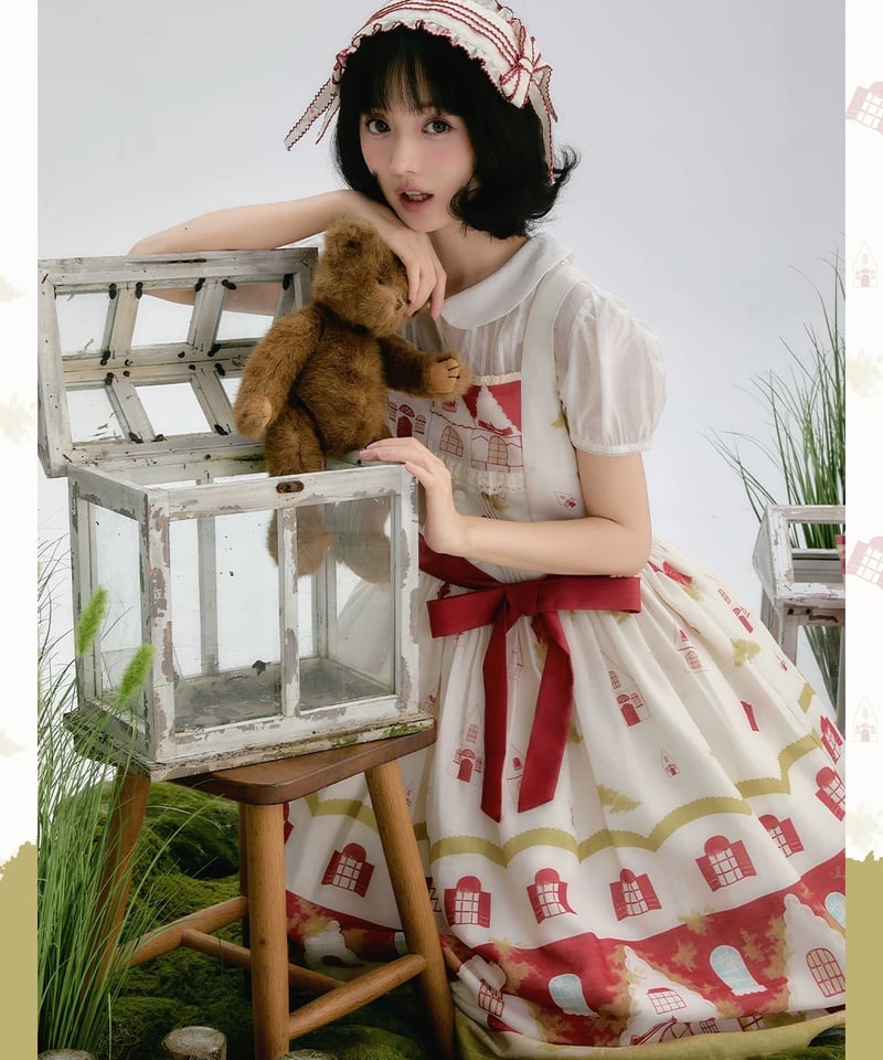 Red House」ジャンパースカート、ヘッドドレス【8/10まで】ロリータ