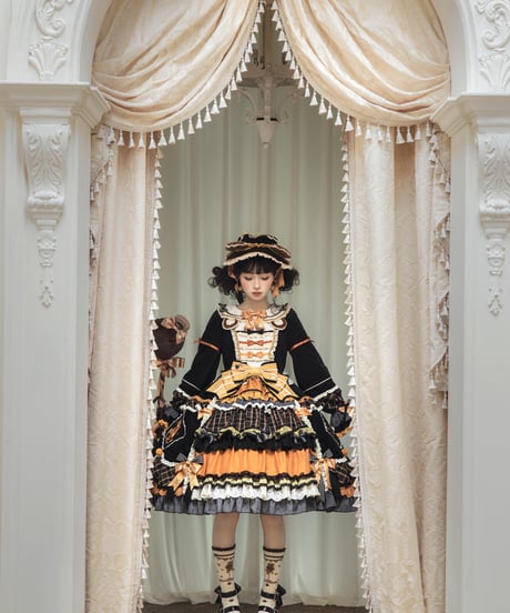 「Antique Bear」無地ワンピース【9/10まで】ロリータ