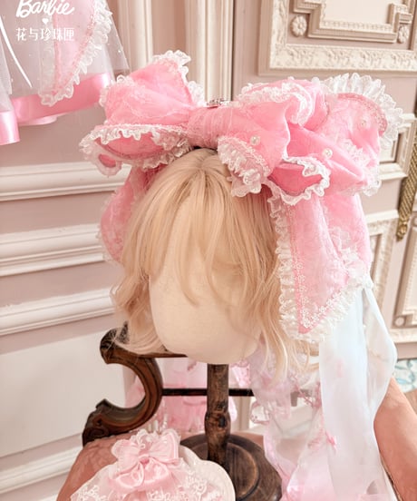 「花箱×Barbieコラボ」Flower Dreamハート刺繡ジャンパースカート【9/20まで】ロリータ