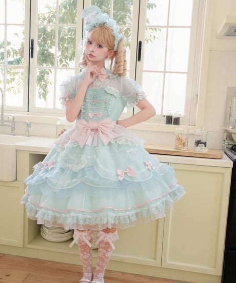 「花箱×サンリオ」シナモンオーシャン 無地ワンピース【10/10まで】ロリータ