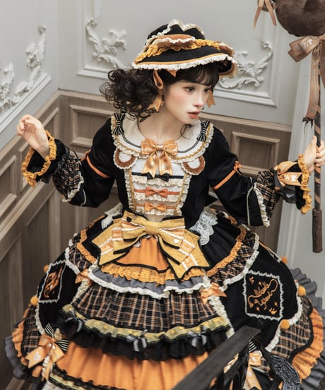 「Antique Bear」無地ワンピース【9/10まで】ロリータ