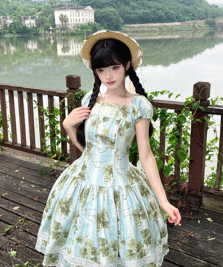 「ロワール葡萄園」6.0ローウエストワンピース【7/20まで】ロリータ