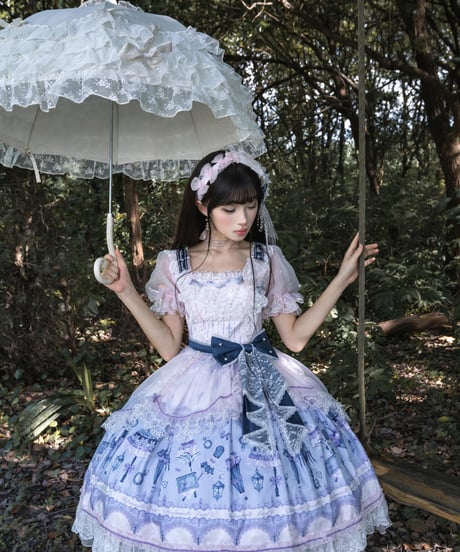 「To The Rain」柄付きワンピース【8/18まで】ロリータ