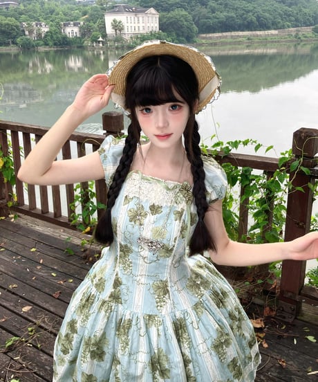「ロワール葡萄園」6.0ローウエストワンピース【7/20まで】ロリータ