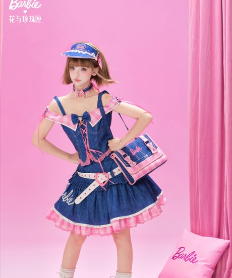 「花箱×Barbieコラボ」デニムセットアップ【9/20まで】ロリータ