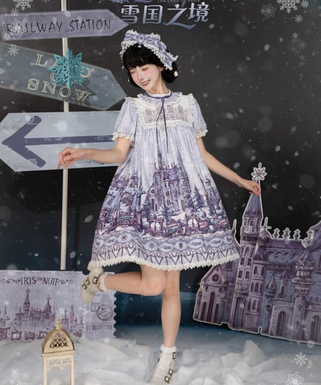 「雪国へようこそ！」お城柄ドールワンピース【9/28まで】ロリータ