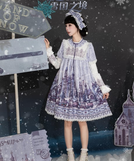 「雪国へようこそ！」お城柄ドールワンピース【9/28まで】ロリータ