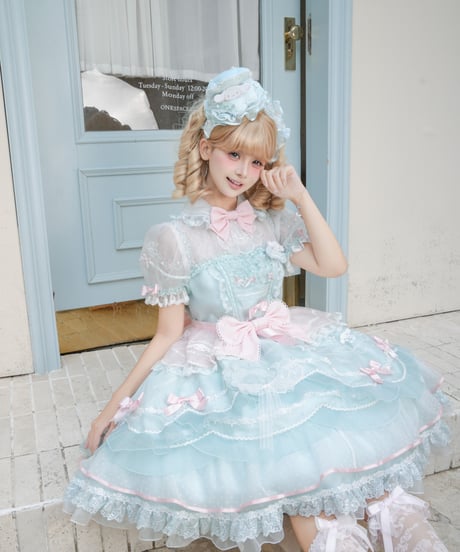 「花箱×サンリオ」シナモンオーシャン 無地ワンピース【10/10まで】ロリータ