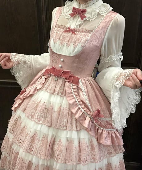 「雪国へようこそ！」刺繍段々ジャンパースカート【9/28まで】ロリータ