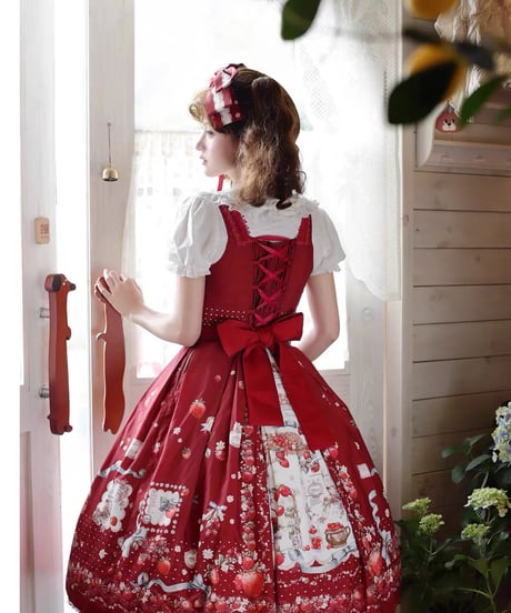 「Strawberry Manor」ロングジャンパースカート【12/29まで】ロリータ
